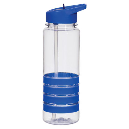 24 Oz Tritan Banded Gripper Bottle Custom Blue