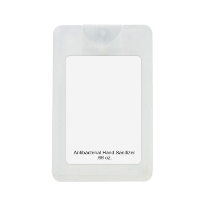 Card Shape Hand Sanitizer Clear Frost Custom