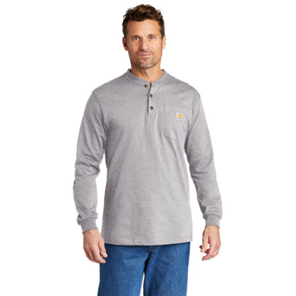 Carhartt Long Sleeve Henley Tshirt Heather Grey