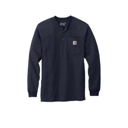 Carhartt Long Sleeve Henley Tshirt Navy Front