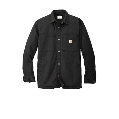 Carhartt Rugged Flex Fleece Lined Shirt Jac Black Front