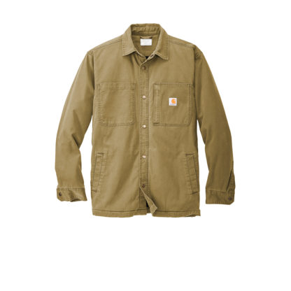 Carhartt Rugged Flex Fleece Lined Shirt Jac Dark Khaki Front