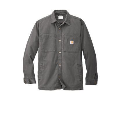 Carhartt Rugged Flex Fleece Lined Shirt Jac Shadow Grey Front