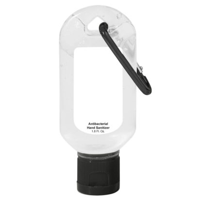 Custom Hand Sanitizer with Carabiner Black