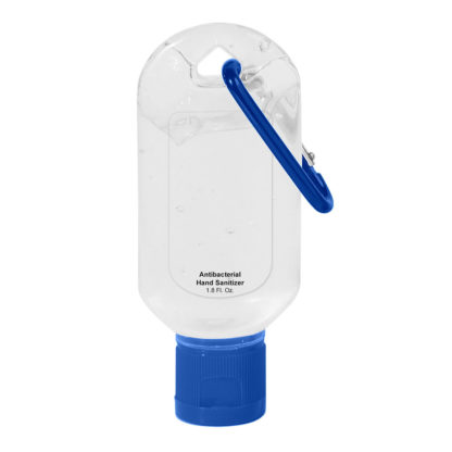 Custom Hand Sanitizer with Carabiner Blue