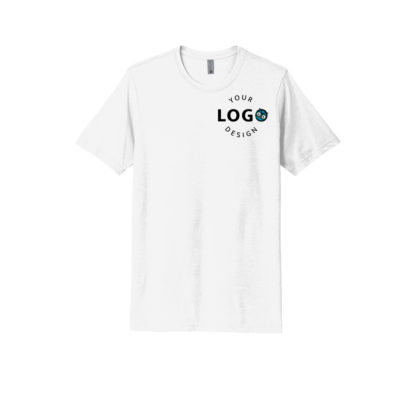 Custom T-Shirt White Right Pocket Logo