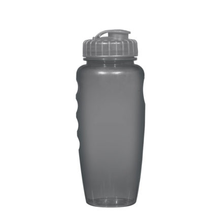 Customized Poly Clear Gripper Bottle Charcoal