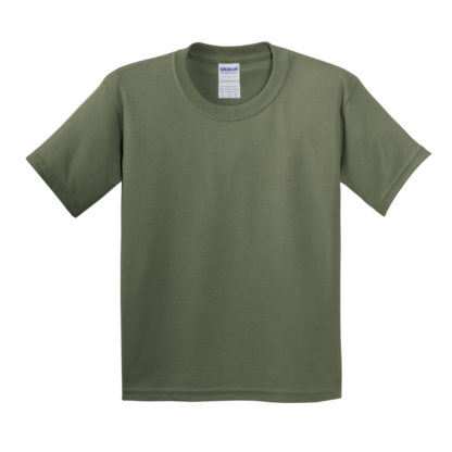 Gildan Youth Heavy Cotton 100 Cotton Tshirt Military Green