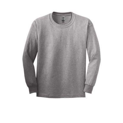 Gildan Youth Ultra Cotton Long Sleeve Tshirt Grey