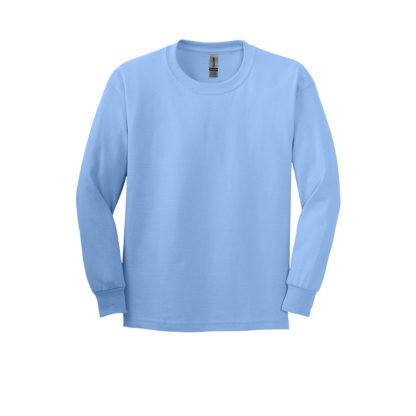 Gildan Youth Ultra Cotton Long Sleeve Tshirt Light Blue