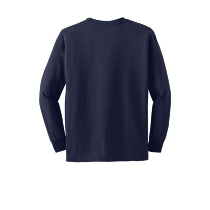 Gildan Youth Ultra Cotton Long Sleeve Tshirt Navy Blue