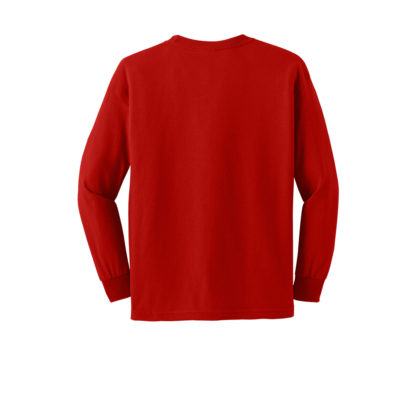 Gildan Youth Ultra Cotton Long Sleeve Tshirt Red