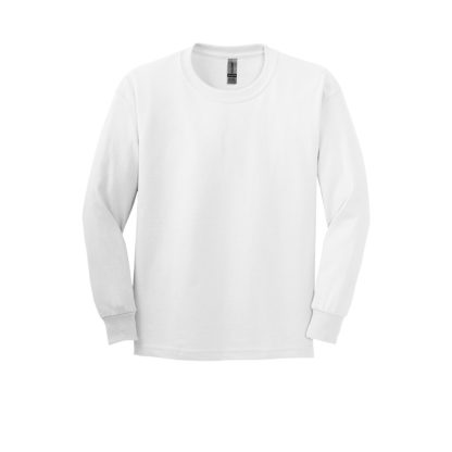 Gildan Youth Ultra Cotton Long Sleeve Tshirt White