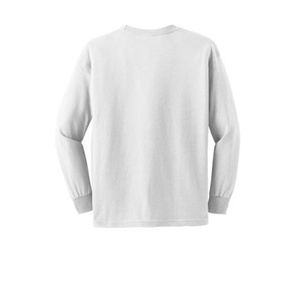 Gildan Youth Ultra Cotton Long Sleeve Tshirt White