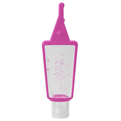 Hand Sanitizer with Silicone Holder Fuchsia Custom