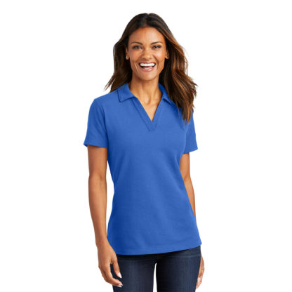 Port Authority Ladies C-Free Cotton Blend Pique Polo True Blue Model