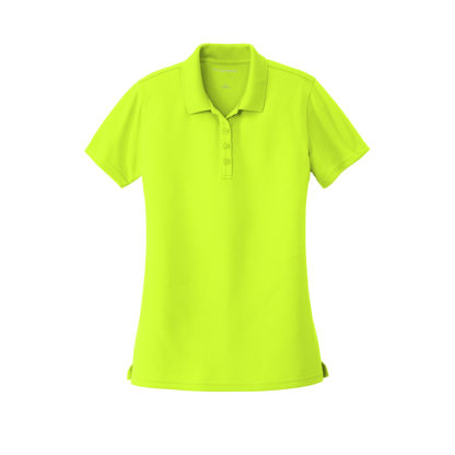 Port Authority Ladies Dry Zone UV Micro Mesh Polo Safety Yellow Custom