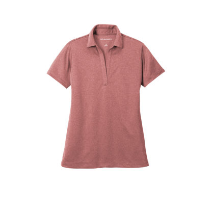 Port Authority Ladies Heather Silk Touch Performance Polo Garnet Heather Front