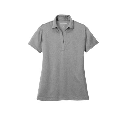 Port Authority Ladies Heather Silk Touch Performance Polo Shadow Grey Heather Front