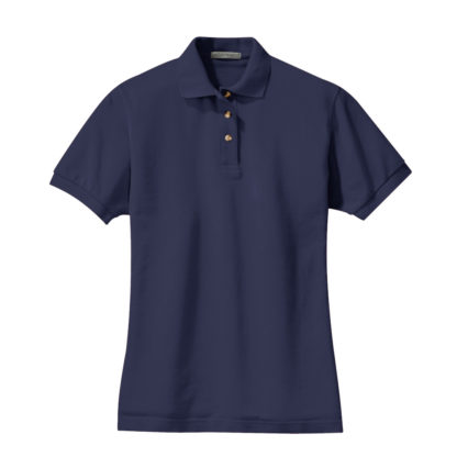 Port Authority Ladies Heavyweight Cotton Pique Polo Navy