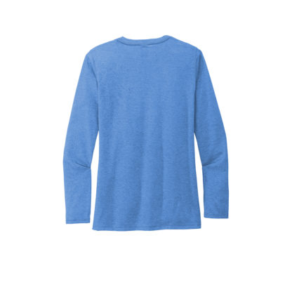 Allmade Womens Tri Blend Long Sleeve Tee Azure Blue