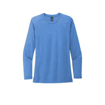 Allmade Womens Tri Blend Long Sleeve Tee Azure Blue