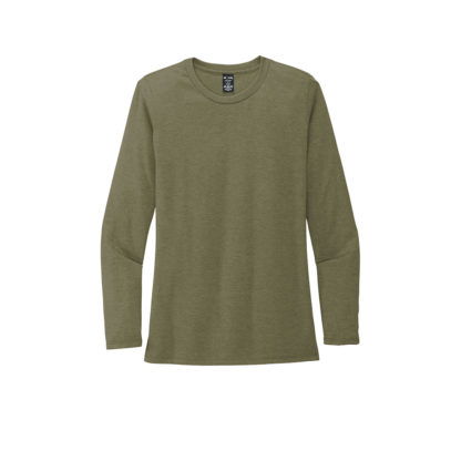 Allmade Womens Tri Blend Long Sleeve Tee Olive You Green