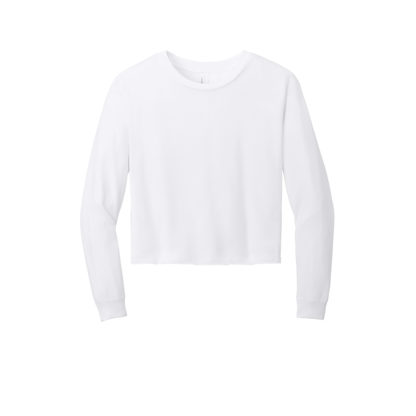 District Womens Perfect Tri Midi Long Sleeve Tee White