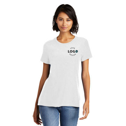 District Womens Very Important Tee White Right Pocket Logo