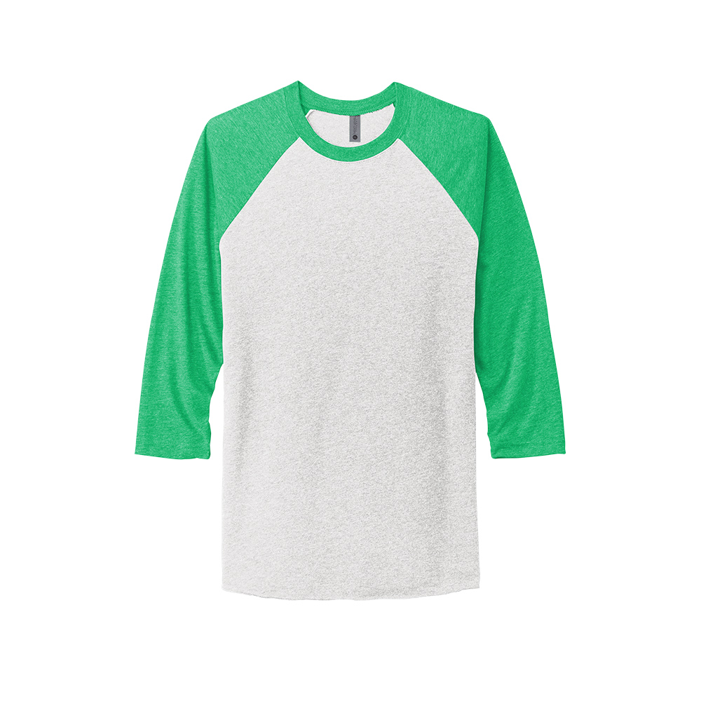 Custom Next Level - Women's Terry Raw Edge Three-Quarter Sleeve Raglan -  DTLA Print