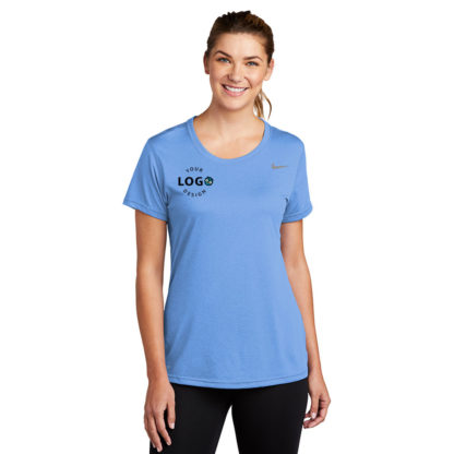 Nike Ladies Legend Tee Valor Blue Right Pocket Logo