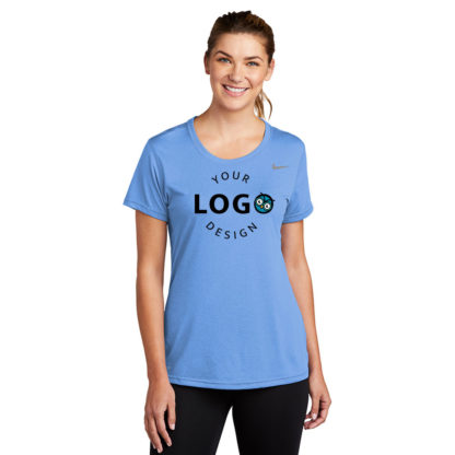 Nike Ladies Legend Tee Valor Blue Center Logo