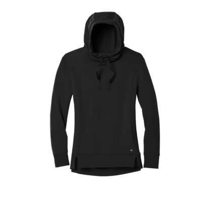 Ogio Ladies Luumg Pullover Fleece Hoodie Black Top Front