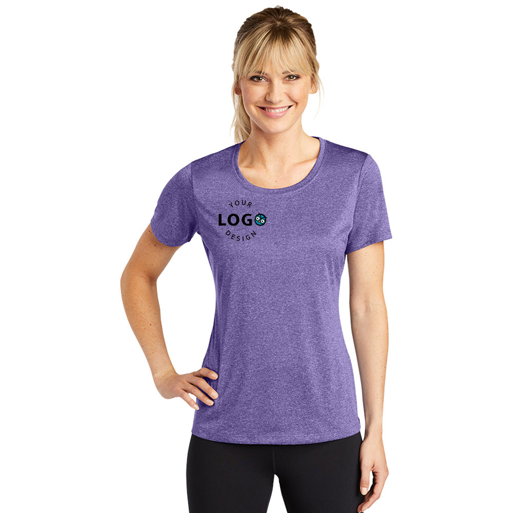 Design Sport-Tek® Ladies Heather Contender™ Scoop Neck T-Shirt