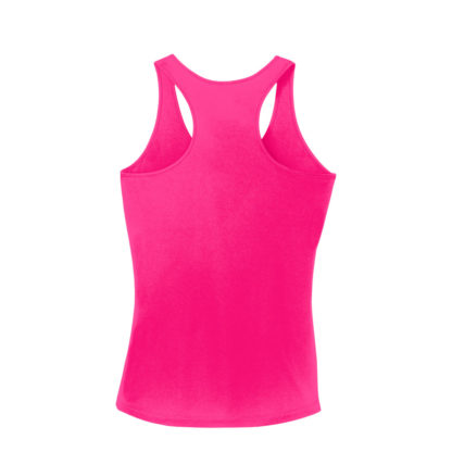 Sport Tek Ladies PosiCharge Competitor Racerback Tank Neon Pink Back