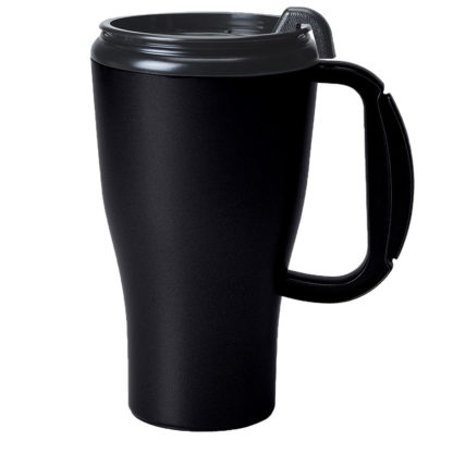 16 Oz Omega Mug with Slider Lid Black