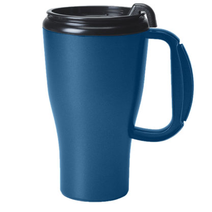 16 Oz Omega Mug with Slider Lid Metallic Blue