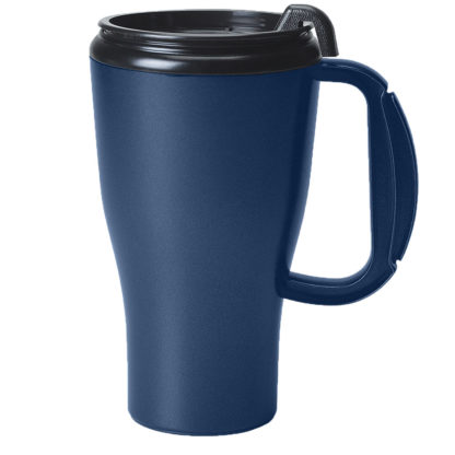 16 Oz Omega Mug with Slider Lid Navy