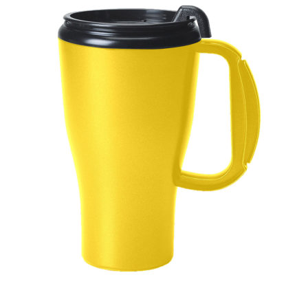 16 Oz Omega Mug with Slider Lid Yellow