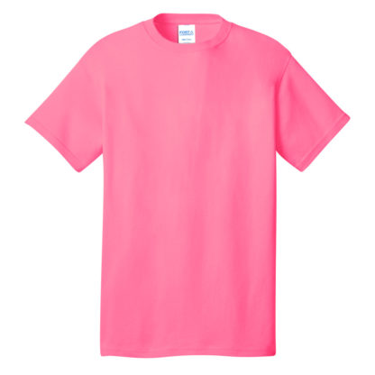 Port and Company Core Cotton Tee Neon Pink