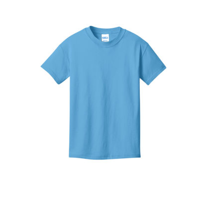 Port and Company Youth Core Cotton DTG Tee Aquatic Blue