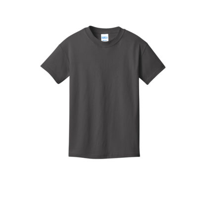 Port and Company Youth Core Cotton DTG Tee Charcoal