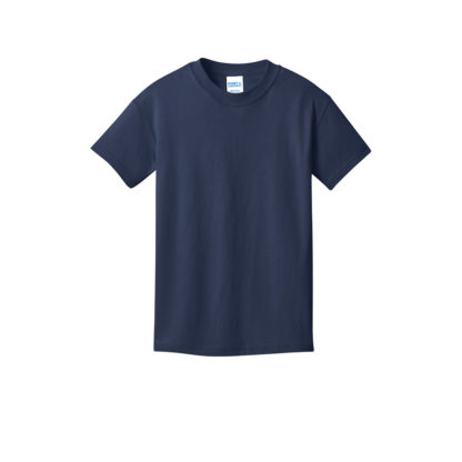 Port and Company Youth Core Cotton DTG Tee Navy