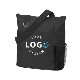 Custom Tote Bags Black with White Logo