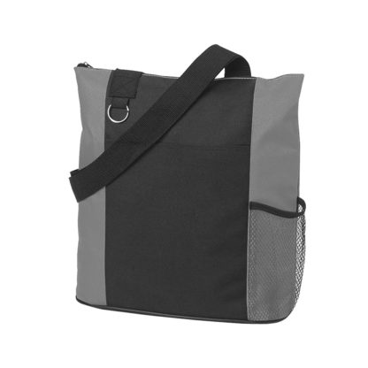 Custom Tote Bags Grey with Black