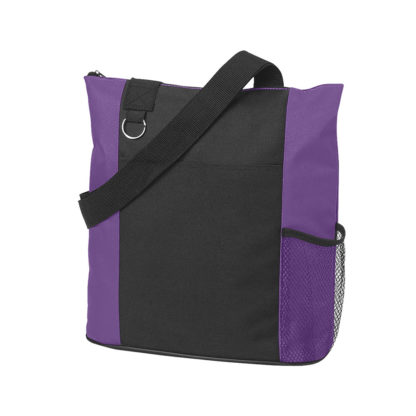 Custom Tote Bags Purple with Black