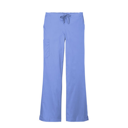 WonderWink Women's Petite WorkFlex Flare Leg Cargo Pant Ceil Blue