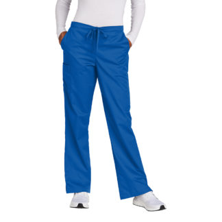 WonderWink Women's Petite WorkFlex Flare Leg Cargo Pant Royal Model