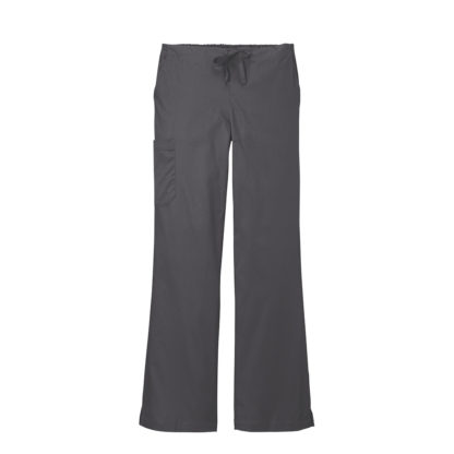 WonderWink Women's Petite WorkFlex Flare Leg Cargo Pant Pewter