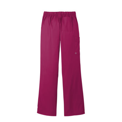 WonderWink Women's Tall WorkFlex Flare Leg Cargo Pant Wine